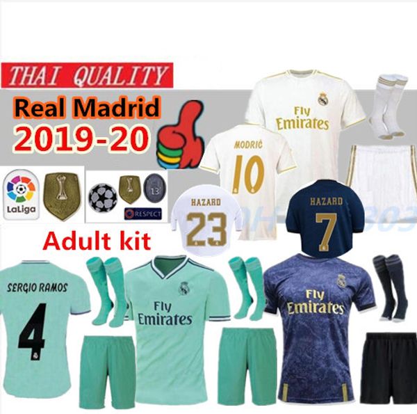 

19 20 real madrid hazard soccer jersey kit uniforms 2019 2020 vinicius jr asensio modric madrid ea sports football shirt kits, Black