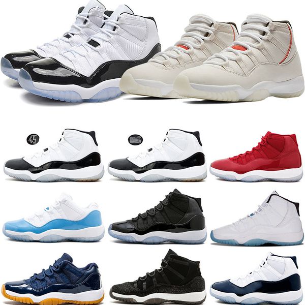 

concord 45 23 shoes platinum tint 11 for men women basketball shoes 11s jumpman bred high low 72-10 sneakers xi trainers us5.5-13