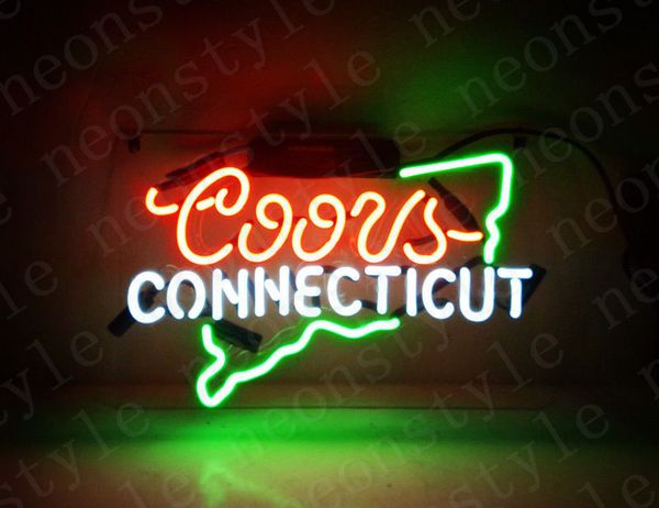 

coors light connecticut usa gift neon signs light real glass tube beer bar pub shop decorate homeroom girlsroom party decor bulbs sign 14 in