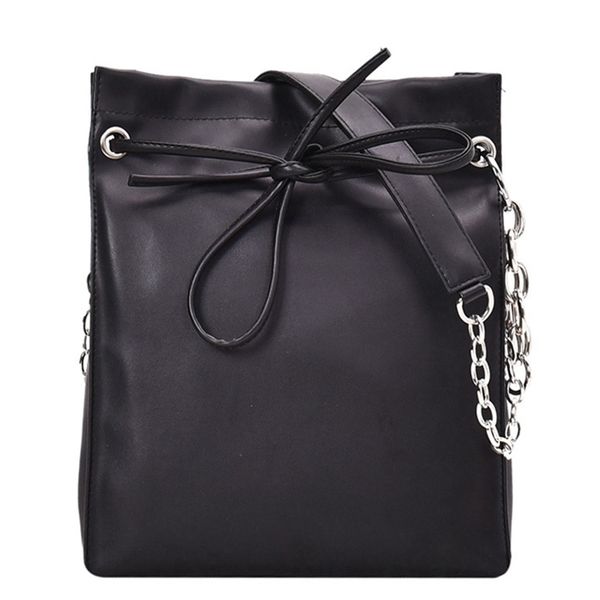 

fashion chain bucket bag women's leather crossbody bag casual lady tote