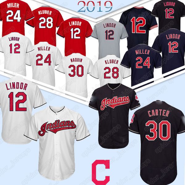 

30 Joe Carter Cleveland Jerseys indians 10 Edwin Encarnacion 12 24 Baseball Jersey 2019 Top quality