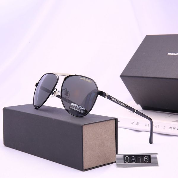 

new fashion sunglasses for men women metal frame coolest lens drivers ban sunglasses with brown cases and boxes, White;black