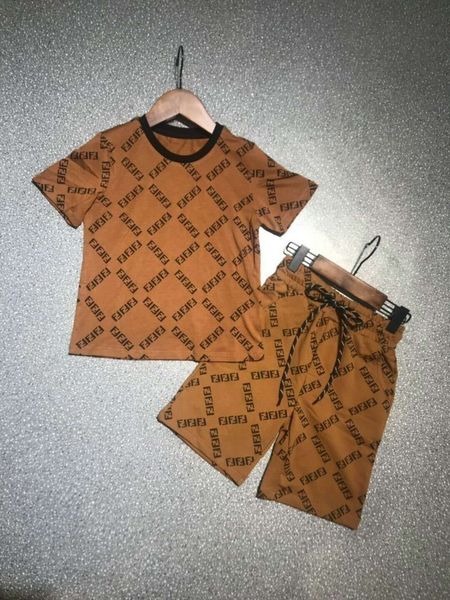 

Летняя новая мода с коротким рукавом детский костюм удобный и дышащий милый мода