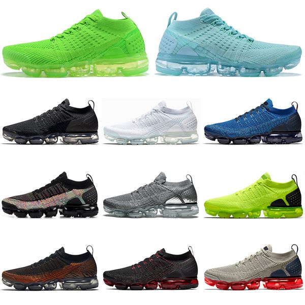 

new fly 2.0 running shoes knit men women volt triple black white punch olympic designer mens trainers sneakers sports size 36-45, White;red