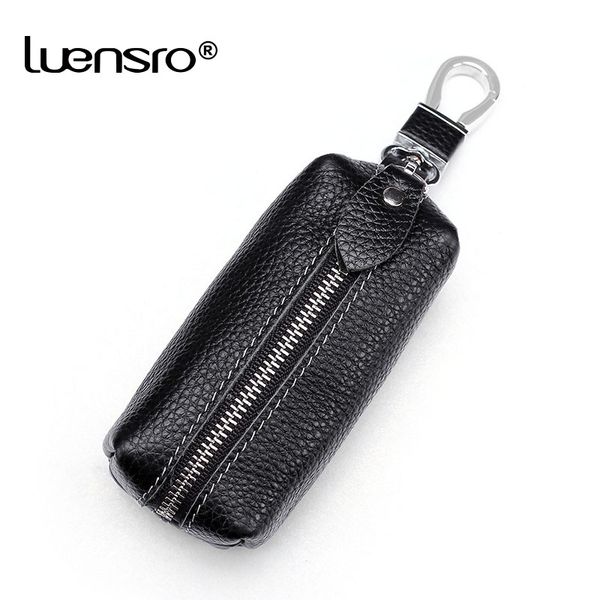 

lensro genuine cow leather key wallet men & women car key bag wallet multi function case fashion housekeeper holders, Red;blue