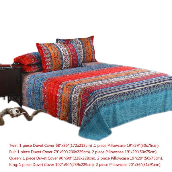 

quilt set bohemian exotic pattern 4-piece comforter bedspread 72xf