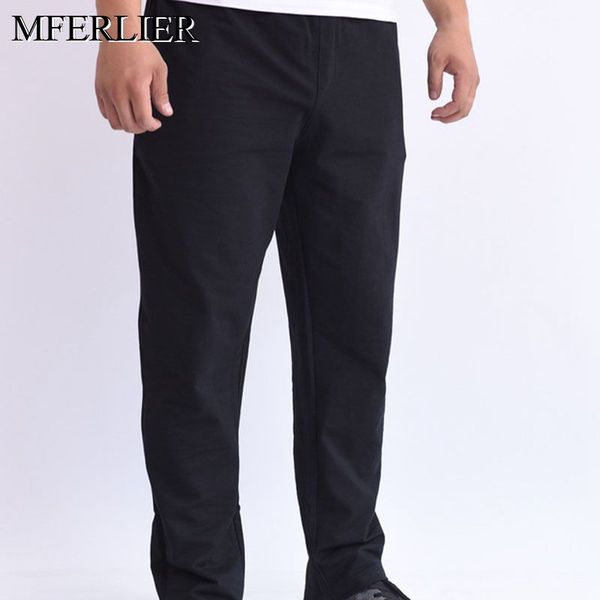 

winter autumn plus size pants men 5xl 6xl 7xl men pants 2 colors, Black