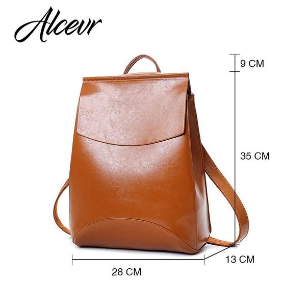 

alcevr fashion women backpack youth leather backpacks for teenage girls female school shoulder bag bagpack mochila