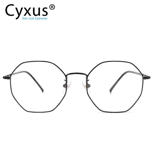 

cyxus anti blue light computer glasses for blocking uv eye strain reading eyewear stainless steel frame for 8008, White;black