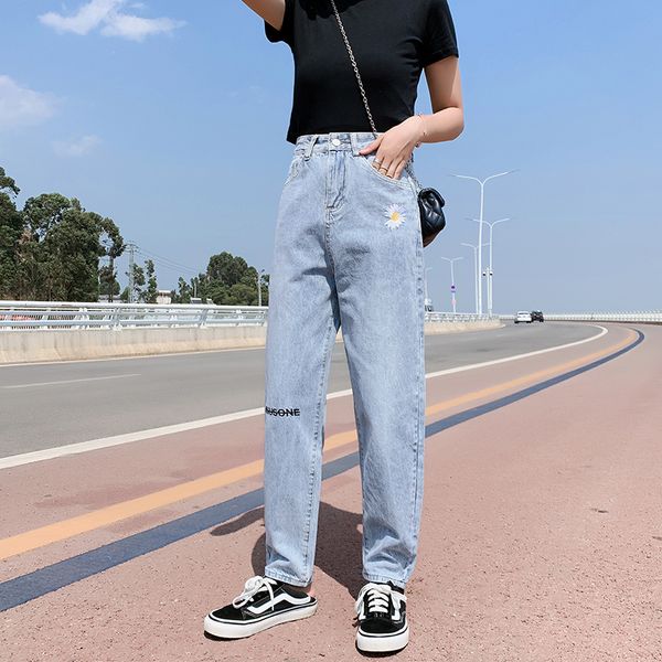 

vintage blue women jeans pants new 2020 boyfriend jeans for women loose harem denim trousers woman plus size