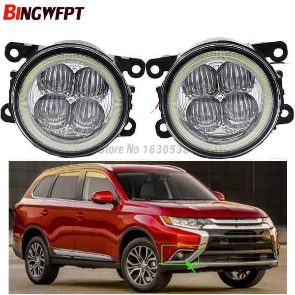 

2pcs angel eyes super bright white blue light fog light fog lamps 1set for mitsubishi outlander c 2012-2016 (russia