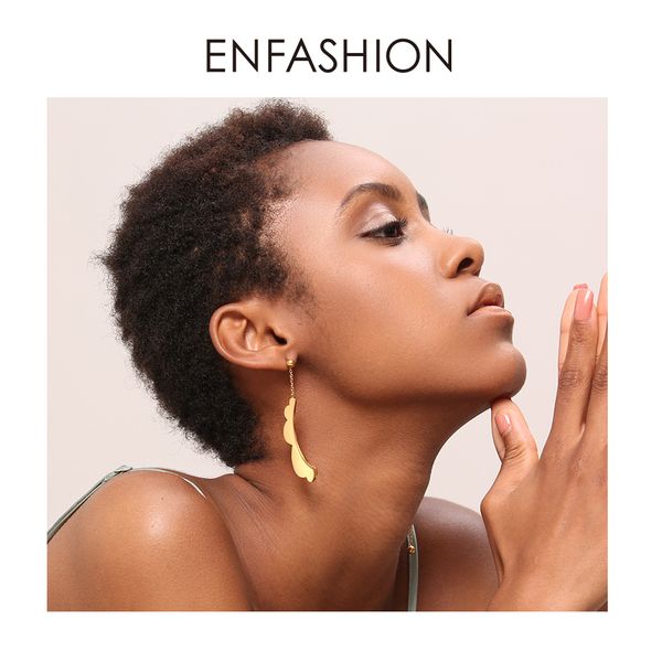 

enfashion asymmetric earrings for women gold color long earring asymmetric earrings statement earrings fashion jewelry eb181066, Silver