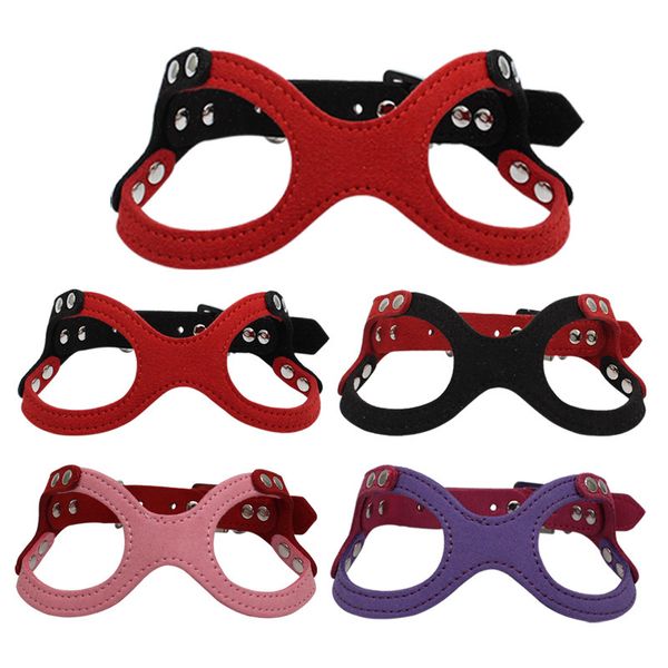 

adjustable glasses style vest harnesses for puppy small medium dog harness soft suede leather small pet dog harness a