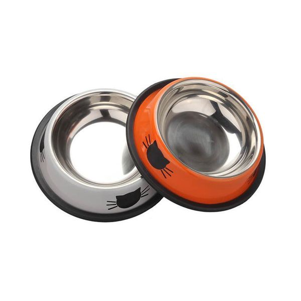 

tools pet supplies anti-skid dogs cats water bowl pet product dog cat bowls stainless steel pets drinking feeding bowls