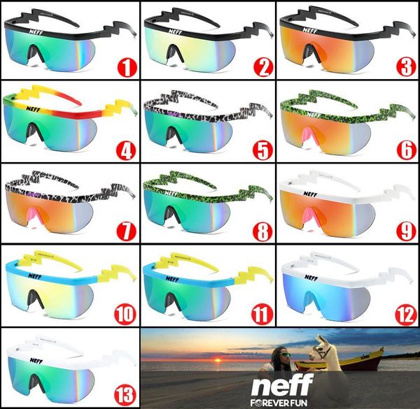 

neff sunglasses mens women uv400 big frame coating sun glasses 2 lens feminino eyewear unisexdr3573, White;black