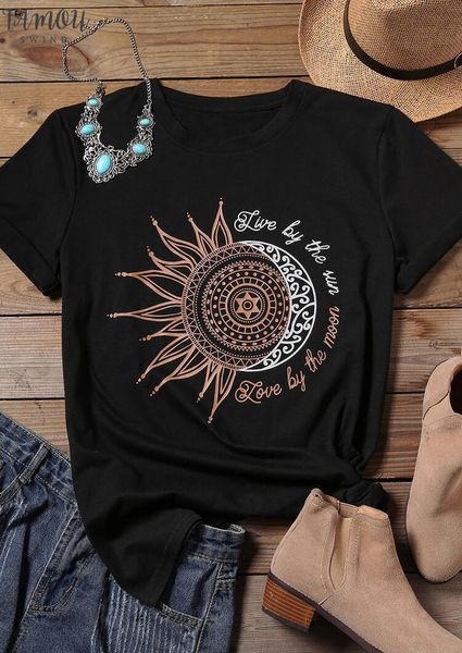 

tee women 2020 black t shirt female print o neck tees print fashion femme t shirt casual tee vintage womens, White