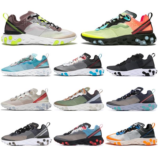 

with socks volt racer pink react element 87 55 men women running shoes dark grey desert sand mens trainers sports sneakers