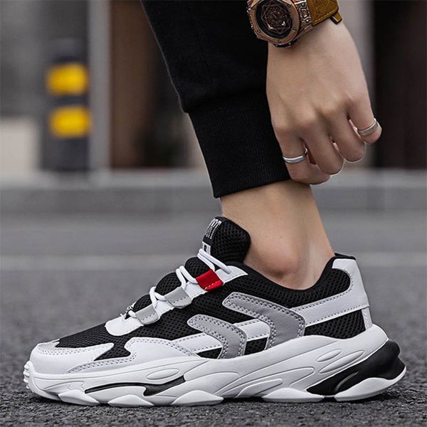 

men's sneakers 2020 new products sneakers mesh breathable outdoor men's walking shoes sapatilhas homem shoes, Black