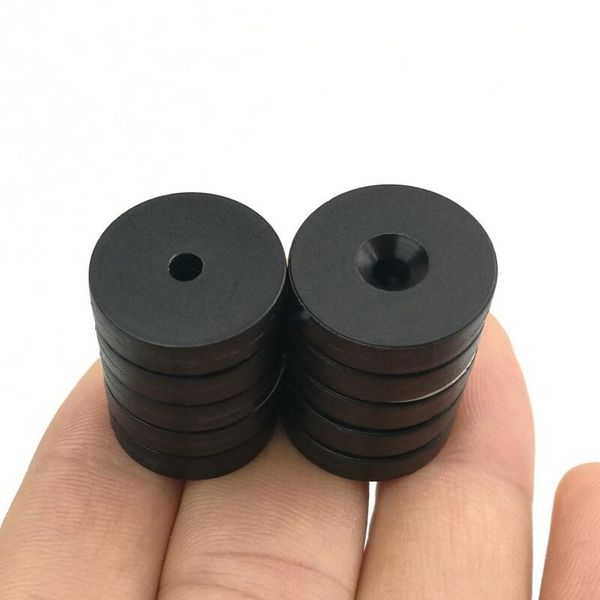

5kg neodymium countersunk magnet plastic coated d20*5mm waterproof precision machines led panel fixture magnetic mounting base