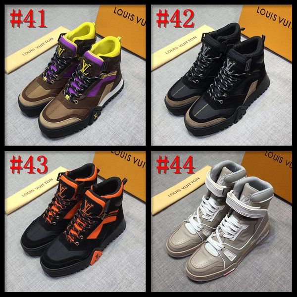 

19ff 2019 new male designers mixed colors fashion high sneakers men casual shoes luxury outdoor party prom dress loafers shoes men madad, Black