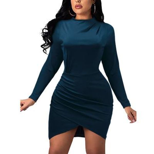 

fashion women solid color dresses new arrival womens long sleeve dresses luxury streetwear autumn winter dress women clothes, Black;gray