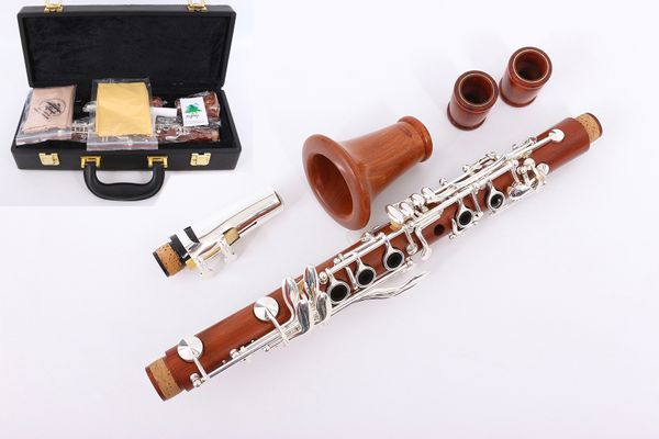 Yinfente clarinetto professionale clarinetto in palissandro placcato argento chiave mib custodia per clarinetto a 17 chiavi