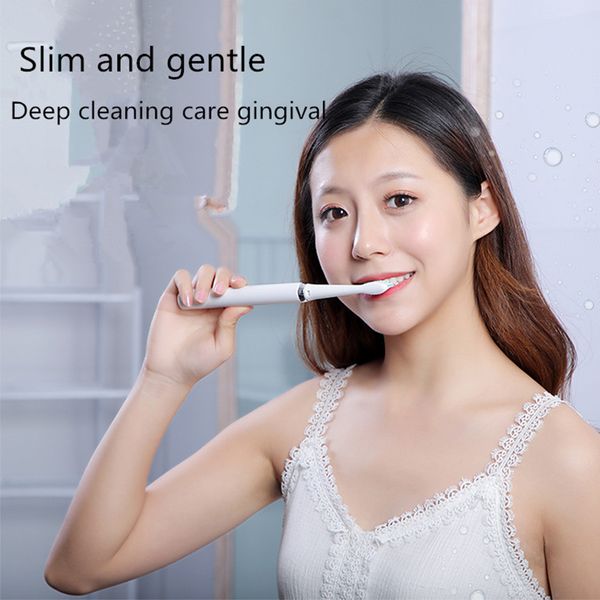 

electric sonic toothbrush usb chargeable waterproof electric toothbrush with 3 brush heads smart timer toothbrush