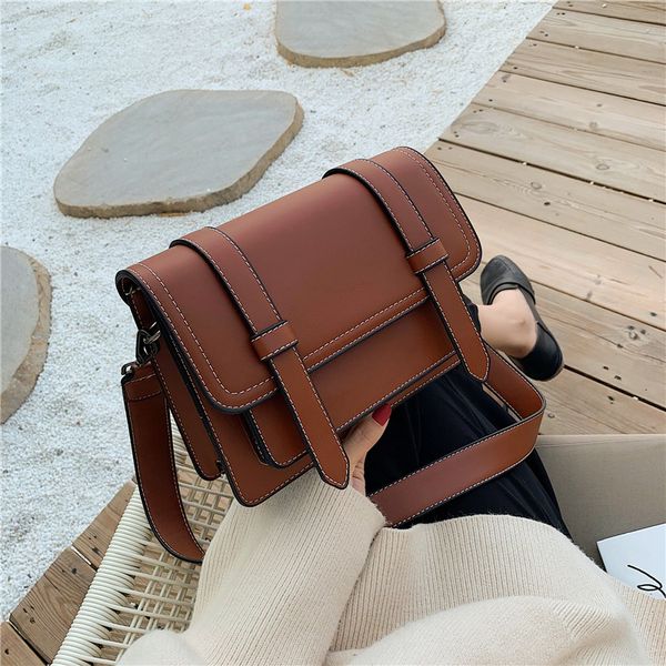 

casual solid color square crossbody bags for women pu leather handbags famous brands tote women shoulder crossbody bags 2019 new