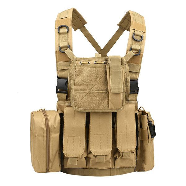 

tactical army vest marine land triple magazine paintball accessory pouch molle combat strike plate carrier men tactical vests, Black;white