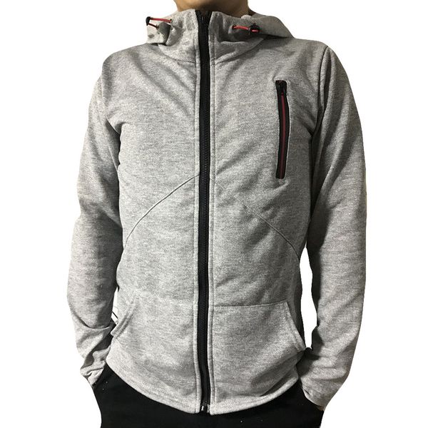

mens men dashion streetwear creative summer male clothes pocket slim zipper pullover long sleeve hooded sweatshirt blouse, Black