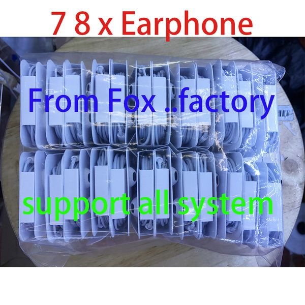 

7 generation earphone fox 100 genuine original oem wired headphone in ear headphone earphone with remote mic control for 7 8 x xr x