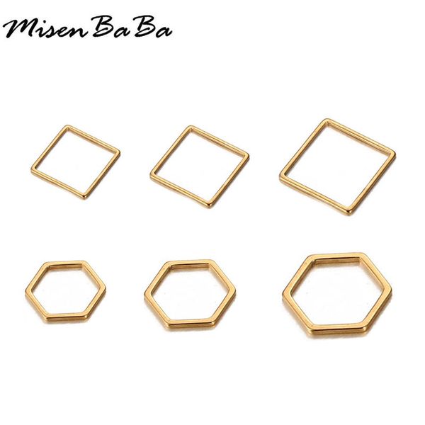 

20pcs/lot new design stainless steel square geometric charms for jewelry diy making geometric pendant necklaces accessories, Bronze;silver