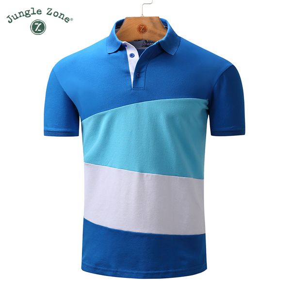 

Europe Large Size Brand Men 'S Polo Shirts Fashion Stitching Design Lapel Short Sleeve Polo Shirt 100 %Cotton Casual Male Polos