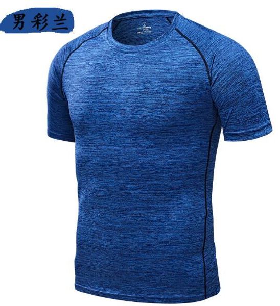 

jogging clothing fitness wear blue quick dry t- shirt, Black;red