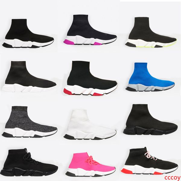 

мужской носок кроссовки мужские дизайнер кроссовок speed ​​trainer высокого качества носок гонки бегуны черные ботинки мужчины и женщины пов
