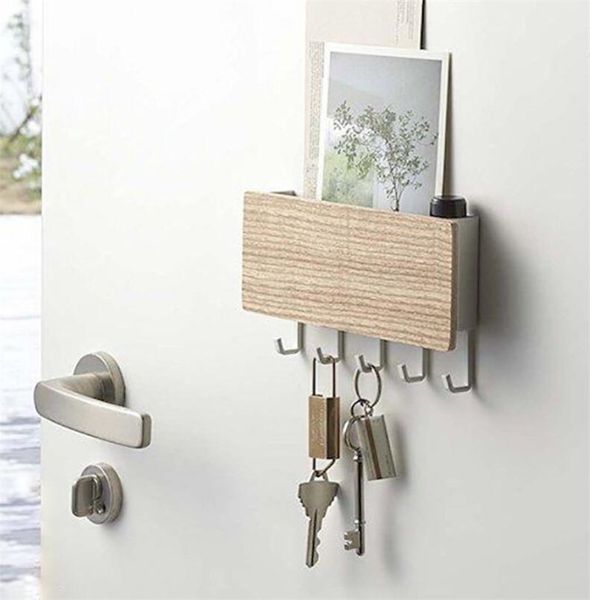 

garden home wall-hung type wooden decorative wall shelf sundries storage box prateleira hanger organizer key rack wood wall shelf