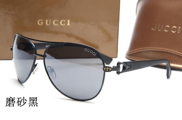

1pcs classic pilot sunglasses designer brand mens womens sun glasses eyewear gold metal grglass lenses brown cas 5612, White;black