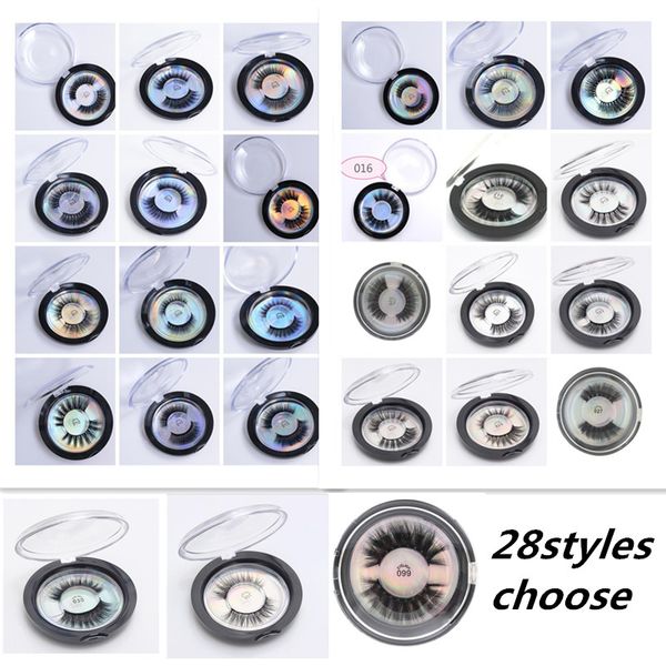 

EPACK 28 Silk Protein Lashes Styles Selectable 3D Faux Mink Eyelashes OEM/custom/private Logo Acceptable 3D100% Cruelty Free Eye Lashes