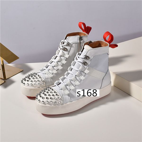 

latest new spike sock donna studded spikes sneakers red bottom mens womens spikes running shoes rivet casual shoes5, Black