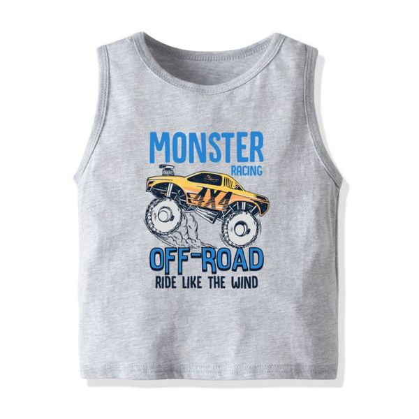 

children summer boys fashion print sleeveless casual, Camo