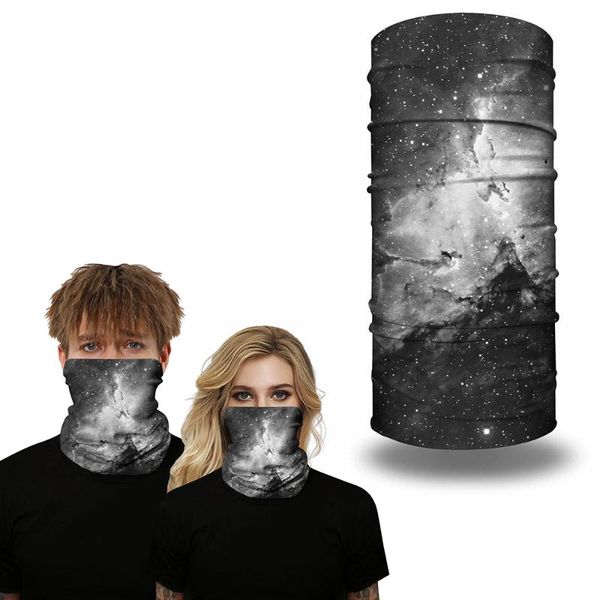 

sfit fashion digital printing face cover multifunction seamless neck tube headwear motorcycle scarf soft washable practical, Black