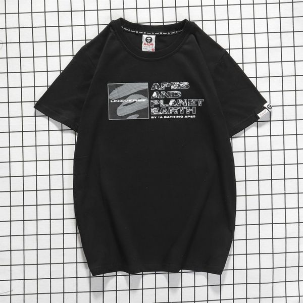 

роскошные / bape мужские дизайнерские футболки пара бренд высокое качество футболки на заказ классические свободные продажи футболки удобная, White;black