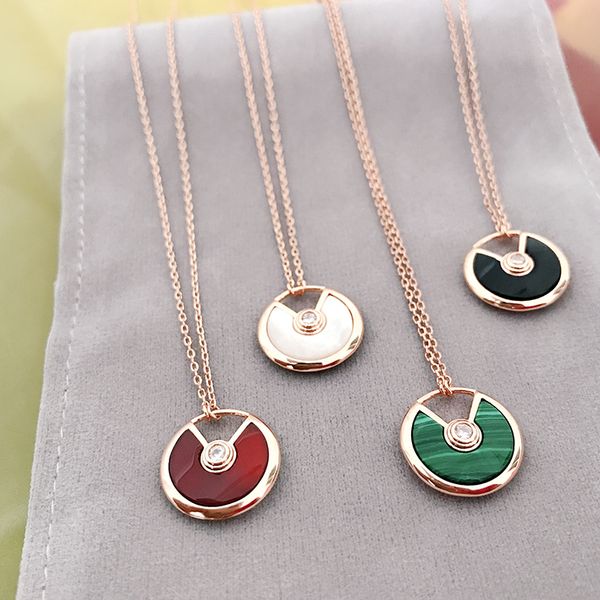 

man-ni-ni poetry s925 silver amulet necklace female white mother of pearl pendant korean wild simple atmosphere clavicle chain