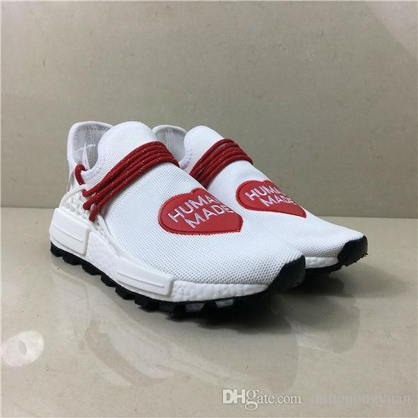 

2019 new pharrell human made x solar hu running shoes holi gild red blue limited heart designer trainer men womans fashion sports sneaker