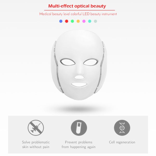 

new 7 color led electronic pn led neck skin rejuvenation mask anti wrinkle acne acne treatment pn skin cosmetic mask