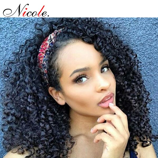 Nicole Human Hair Kinky Curly Lace Closure 4 4 Free Middle Three