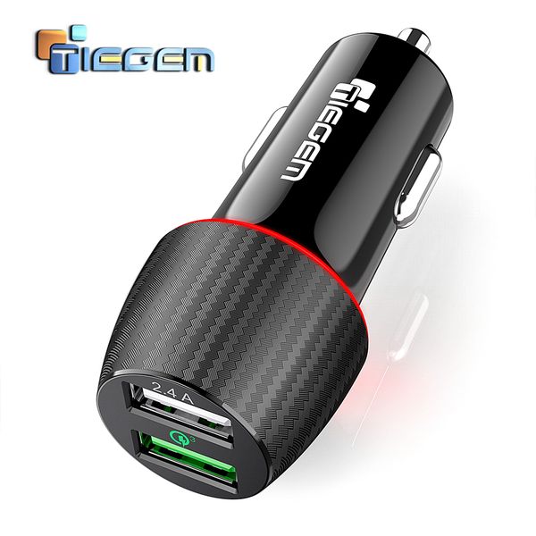 

tiegem quick charge 3.0 dual usb car charger 30w universal travel car-charger mobile phone charger adapter for iphone x samsung