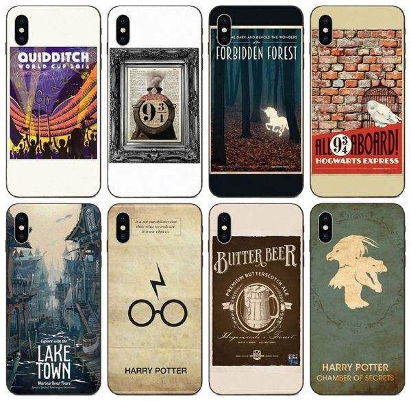 

tongtrade] vintage harry potter poster case for iphone 8 7 6s 5 plus 11 pro x xs max galaxy a80 a8s a9 huawei p30 lite sony xperia xa1 case