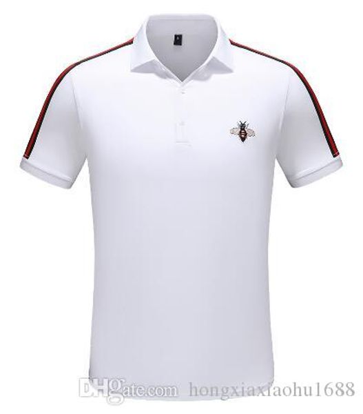 

новая мода женщина мужчины вскользь нагрудный короткие рукава летом хлопок унисекс поло напечатанных одежд тройник мальчиков девочки отворот, White;black