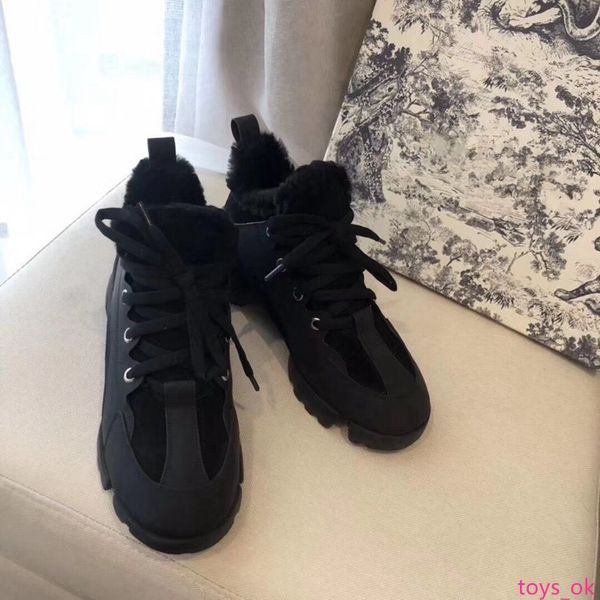 

европа америка зимние повседневная обувь мех кроссовки конструктор обувь мода женская обувь thicker дно черный ню белый